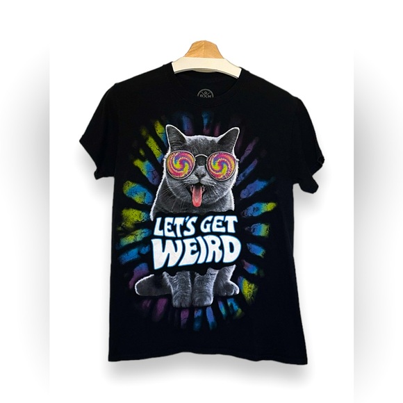 CAT “Let’s Get Weird” Trippy Short Sleeve Tee | by- DOM “it’s all about the art” - Picture 8 of 11